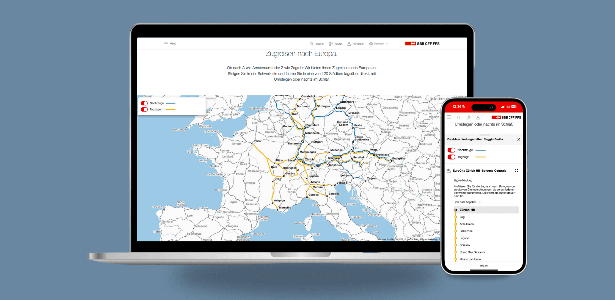 Direktverbindungen nach Europa: ein interaktiver Liniennetzplan 
